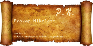 Prokap Nikolett névjegykártya